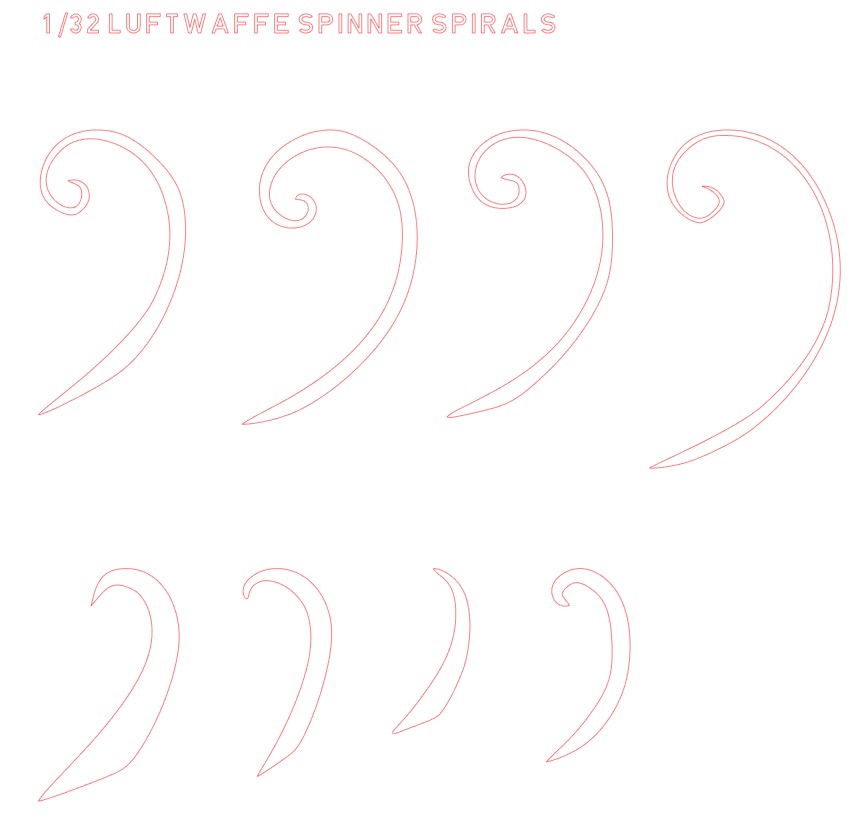 1/32 Generic Luftwaffe spinner spirals
