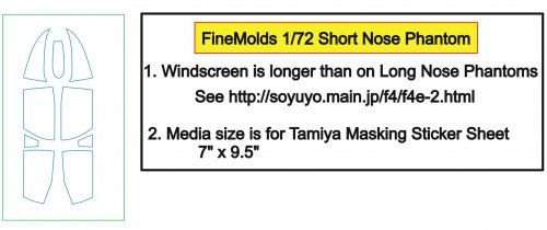 More information about "Canopy Mask for FineMolds 1/72 Short Nose Phantoms"