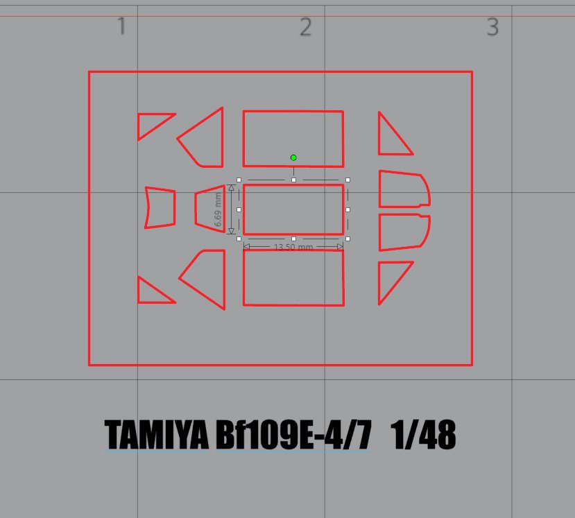 Tamiya Bf109 E-4/7 canopy 1/48