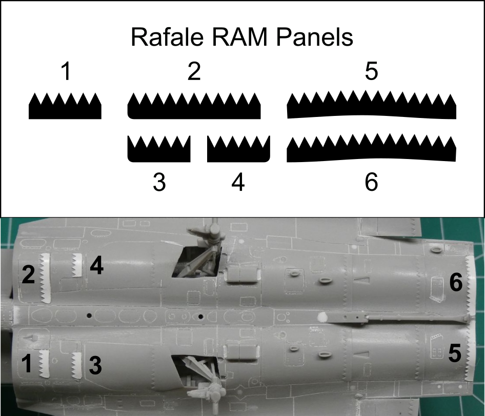 Underside RAM Panels for 1/72 Hobby Boss Rafale kits