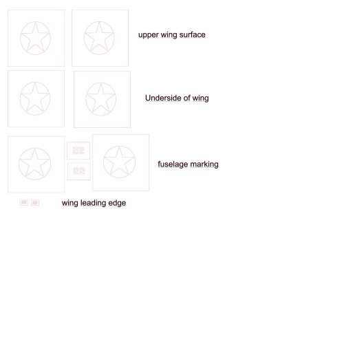 1/48 - Markings from a Grumman F4F-3 - Capt. Carey, John F. - VMF-221 - Battle of Midway, June 1942