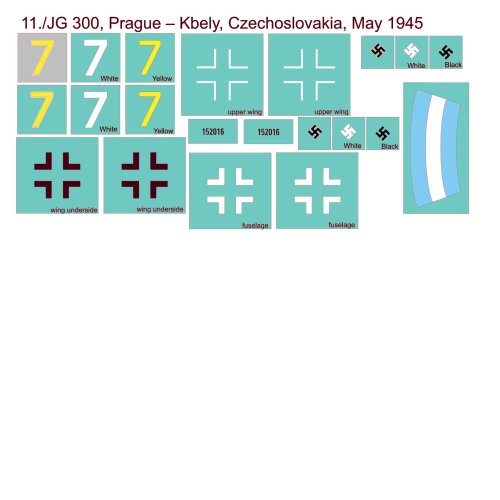 1/32 -Messerschmitt Bf 109G-10 Erla -11. /JG 300, Prag – Kbely, CZ, Mai 1945