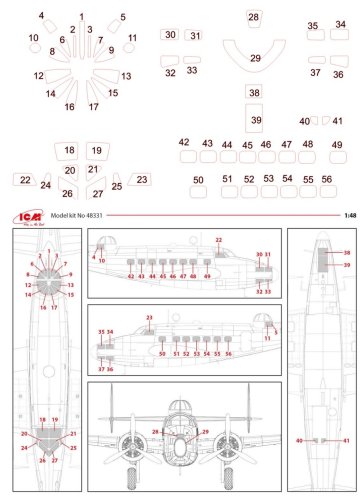 Canopy Mask - ICM 48331 - 1/48 - Lockheed Hudson Mk.III
